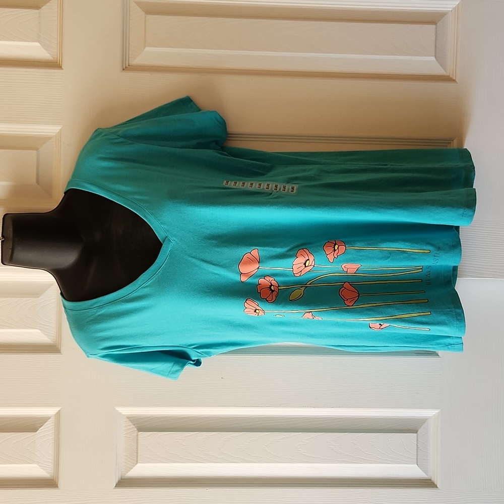 Teal Hearst Castle Tshirt NWOT